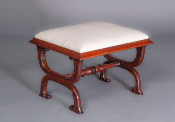 Gillows Interest: A Good George IV Rosewood X-Frame Stool c.1825-30