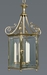 A Good Regency Brass and Glass Hexagonal Hall Lantern