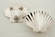 Pair of Chinese Export Silver Scallop Shape Side Dishes