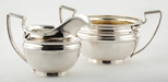 Chinese Export Silver Open Sugar Bowl and Creamer