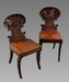 Fine Pair of Gillows Shell Back Hall Chairs by Anderton