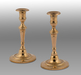 A Pair of Copper Bronze Traveling Candlesticks