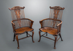 Rare and Probably Unique Pair of George II Windsor Armchairs of the Highest Quality