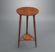 A Victorian Oak Campaign Lamp Table