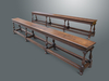 Rare and Documented Pair of Charles II Long Joined Oak Benches, c. 1674