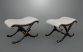 A Fine Pair of Regency X-Frame Stools Almost Certainly by Gillows of Lancaster