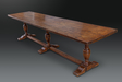 Magnificent Walnut Trestle Table of Exceptional Size, Design and Condition