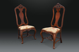A Pair of Portuguese Padouk Side Chairs