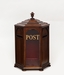An English Mahogany and Eglomise Post Box
